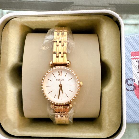 Fossil BQ3502 Tillie Mini Three-Hand Rose Gold Steel Watch main image 5